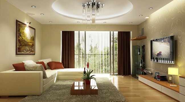 Thiết kế nội thất phòng khách đẹp đơn giản 3