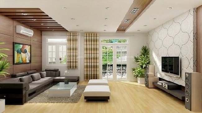 Thiết kế nội thất phòng khách đẹp đơn giản 2