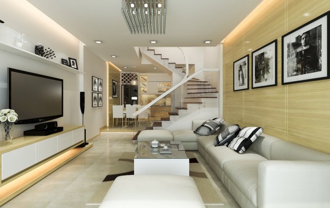 Thiết kế nội thất phòng khách đẹp đơn giản 7