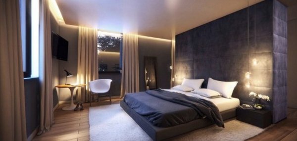 Đèn phòng ngủ đảm bảo sự ấm cúng, không quá chói sáng