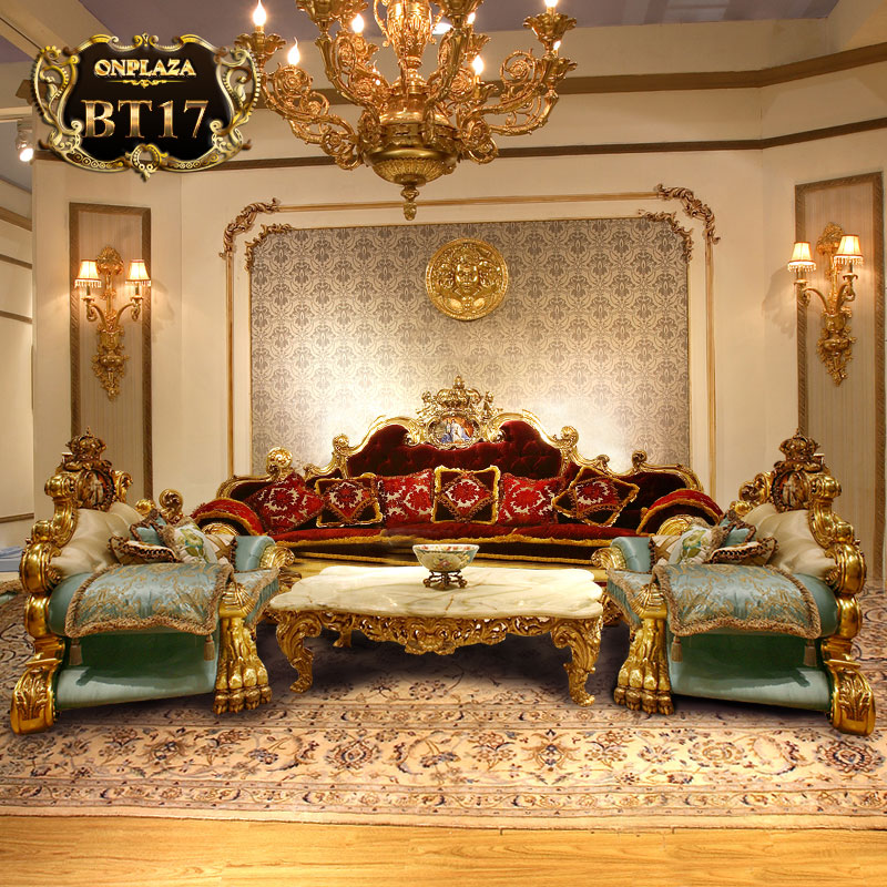 Bộ bàn ghế sofa bọc nệm phong cách hoàng tộc PN88