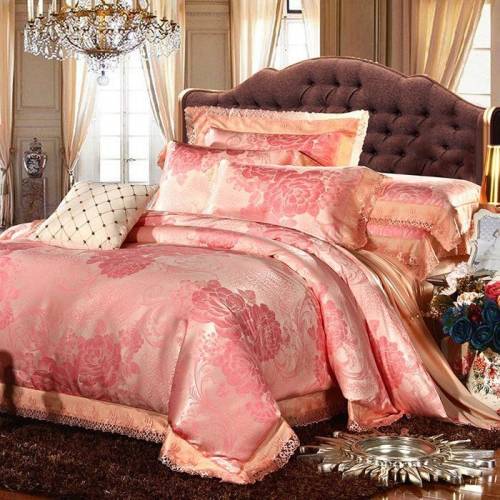 Bộ vỏ chăn ga phủ và gối CG057 nền hồng họa tiết bông hoa