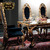 Bộ bàn ghế ăn gỗ tự nhiên chạm khắc cổ điển tinh xảo phong cách hoàng gia Châu Âu 6 ghế BA28
