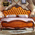Bộ giường gỗ tự nhiên điêu khắc phối da phong cách tân cổ điển châu Âu sang trọng G153