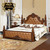 Giường ngủ gỗ điêu khắc phối da phong cách cổ điển sang trọng G145