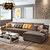 Bộ sofa phòng khách phong cách hiện đại châu âu SF12 (Màu xám)