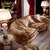 Bộ ghế sofa hoàng gia bọc nệm chạm khắc họa tiết BT08