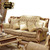 Bộ ghế sofa nệm bọc vải hoa phong cách Châu Âu sang trọng BT05