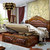 Giường gỗ cổ điển bọc da đầu và cuối giường G49