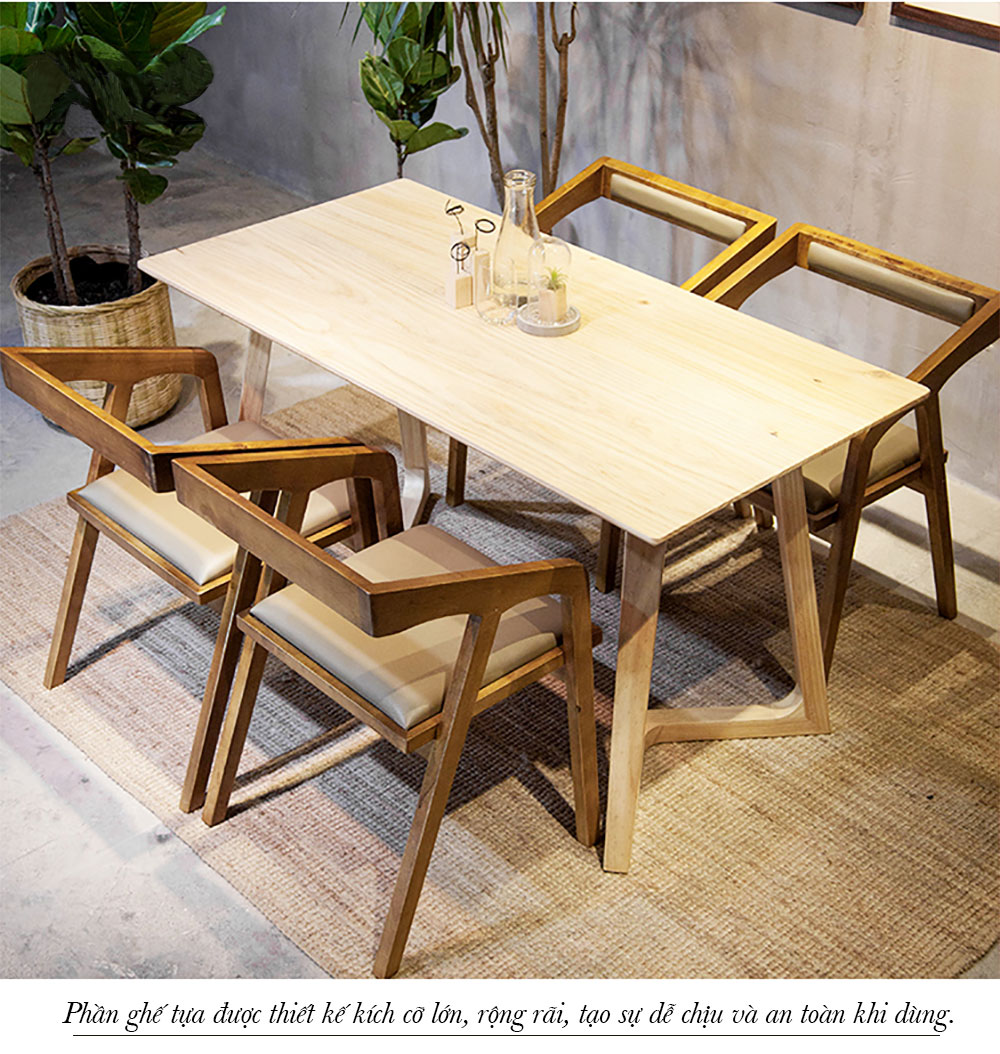 Ghế gỗ tự nhiên phong cách Bắc Âu hiện đại cao cấp BA46
