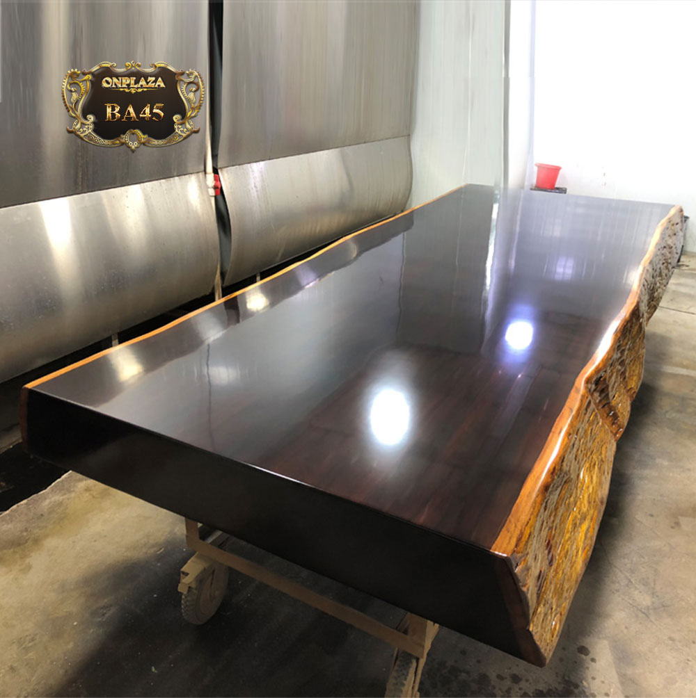 Mặt bàn gỗ mun đen nguyên tấm cao cấp BA45