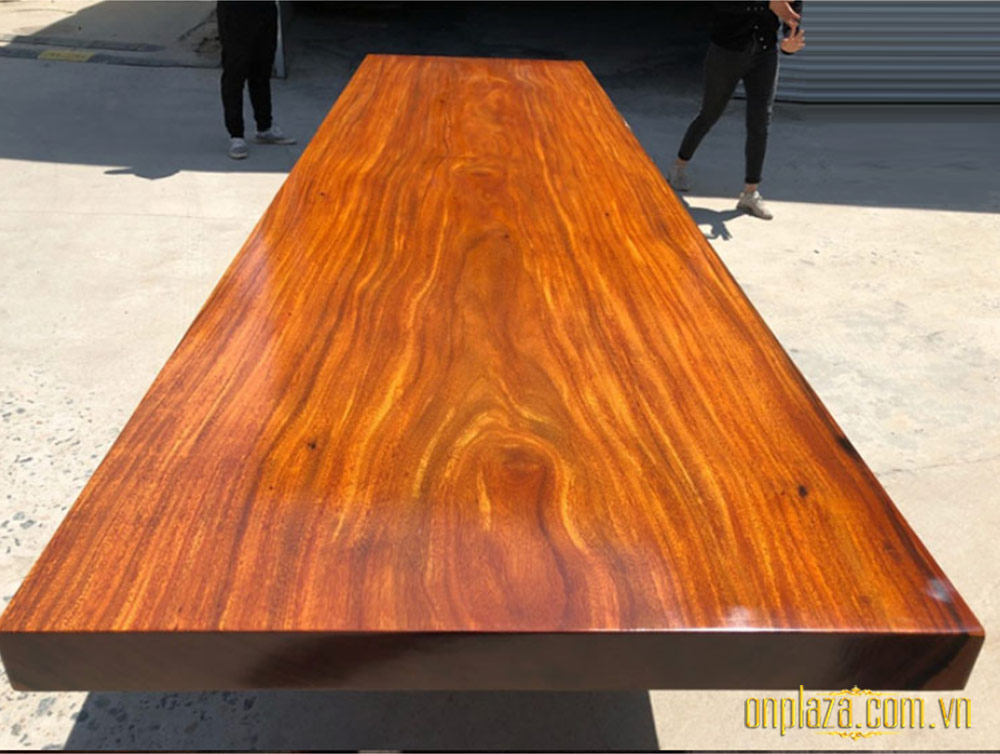 Mặt bàn trà gỗ tự nhiên nguyên tấm cao cấp cho phòng khách truyền thống LU163