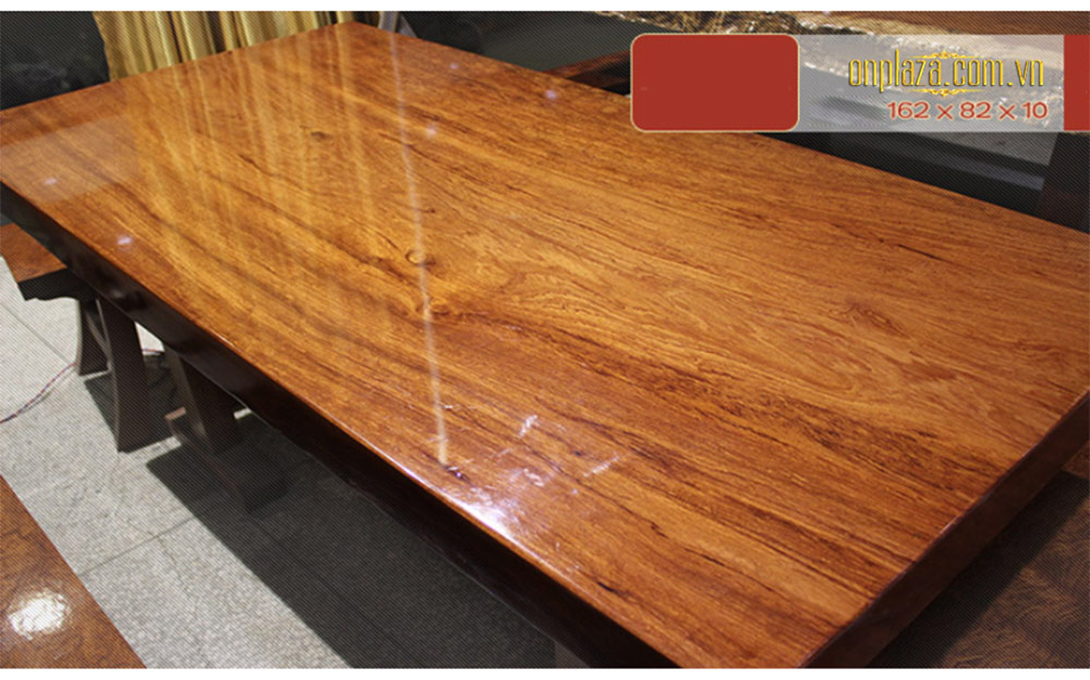 Mặt bàn trà gỗ nguyên tấm cao cấp cho phòng khách sang trọng LU164