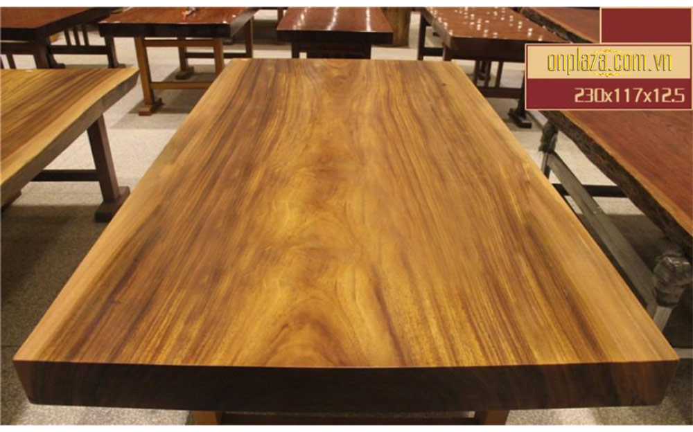 Mặt bàn trà gỗ nguyên tấm cao cấp cho phòng khách sang trọng LU164