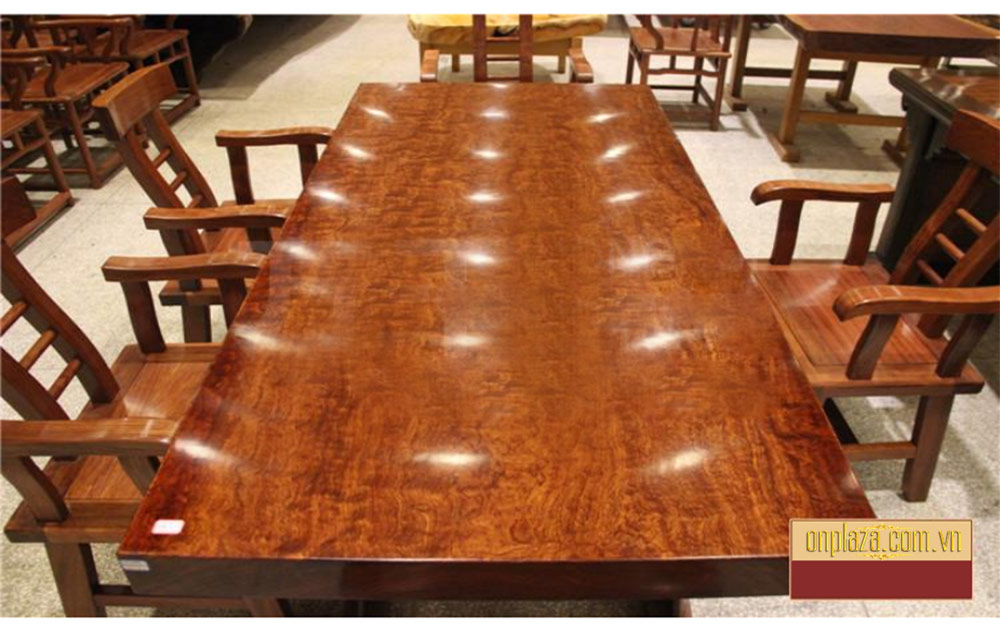 Mặt bàn trà gỗ nguyên tấm cao cấp cho phòng khách sang trọng LU164