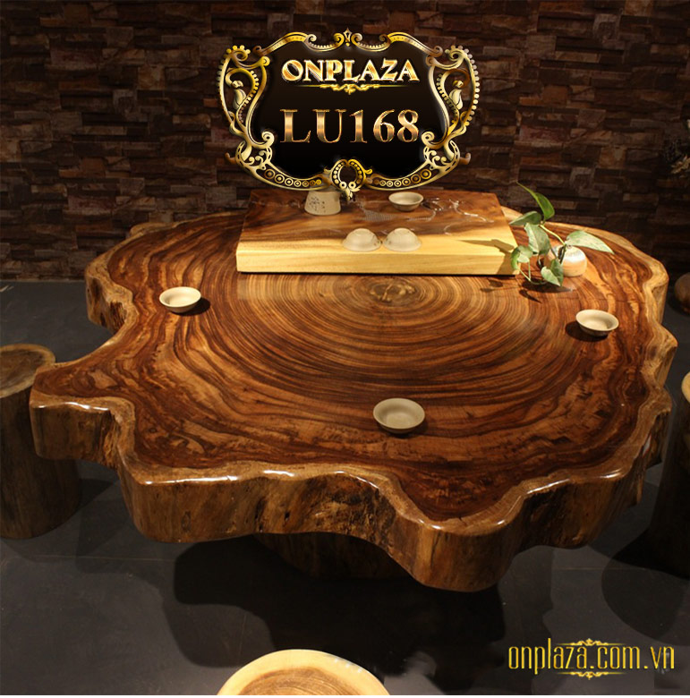 Mặt bàn trà gỗ cẩm thị phong cách truyền thống sang trọng LU165