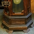Đồng hồ cây cổ Đức DH48 vỏ gỗ mun hoa kiểu lục lăng vuông