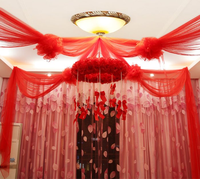 Màn cưới trang trí phòng ngủ cao cấp lấy ý tưởng từ hoa hồng