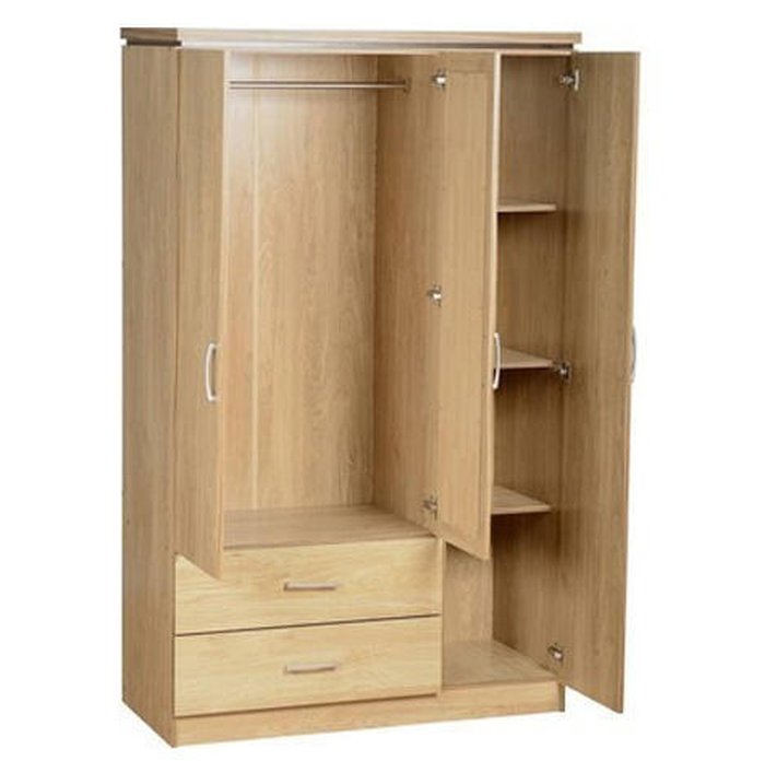 Hầu hết tủ quần áo cho sinh viên đều được làm bằng gỗ ép (Two Door Almarih)