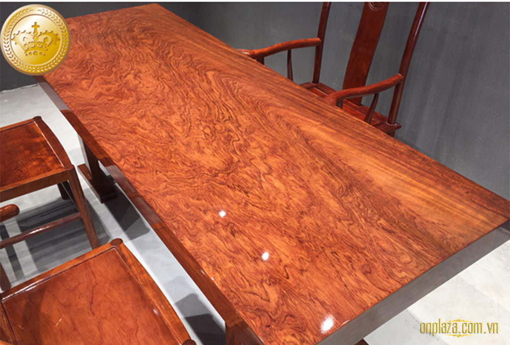 Mặt bàn trà gỗ nu nguyên tấm cao cấp LU154