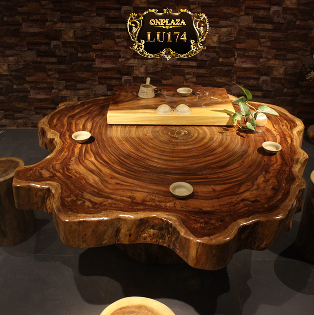 Mặt bàn trà gỗ nguyên tấm cao cấp LU174