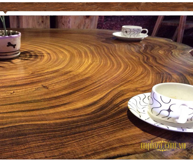 Mặt bàn trà gỗ tự nhiên cẩm thị nguyên tấm phong cách truyền thống LU178