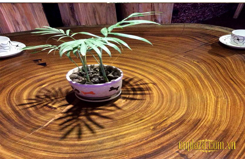 Mặt bàn trà gỗ tự nhiên cẩm thị nguyên tấm phong cách truyền thống LU178