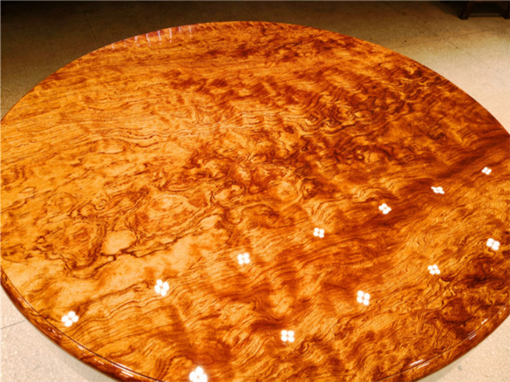 Mặt bàn tròn gỗ tự nhiên nguyên tấm cao cấp LU181