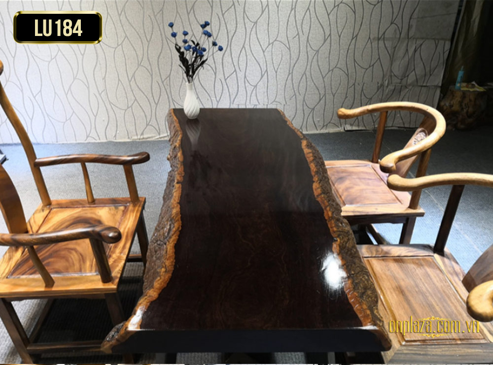 Mặt bàn trà gỗ sao đen Khánh Hòa nguyên tấm cao cấp LU184