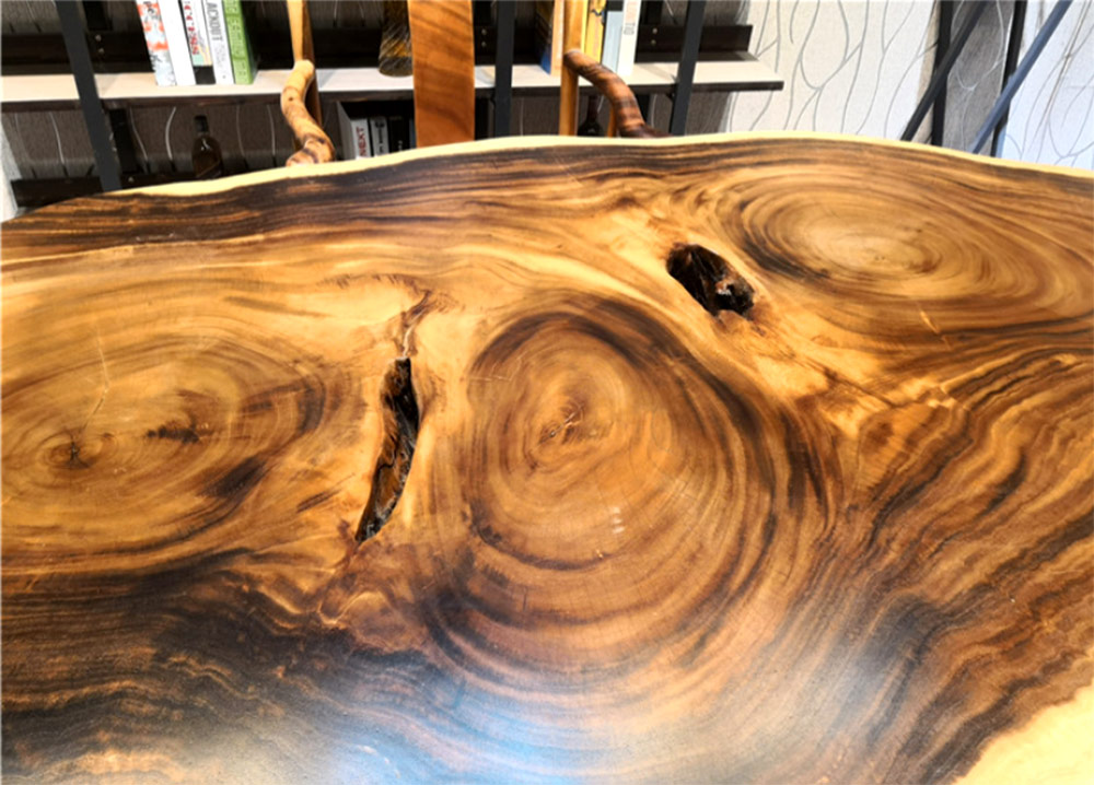 Mặt bàn trà gỗ tấm nguyên khối cao cấp LU185