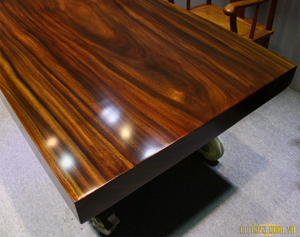 Mặt bàn trà gỗ tấm nguyên khối cao cấp LU187