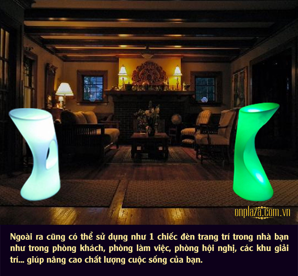 Bộ bàn ghế LED cao cấp cho quầy bar hiện đại PK01