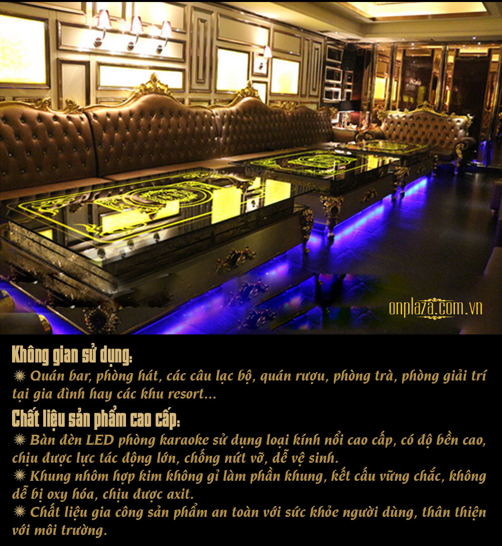 Bàn đèn led thiết kế sang trọng cho phòng karaoke, bar, cafe PK14