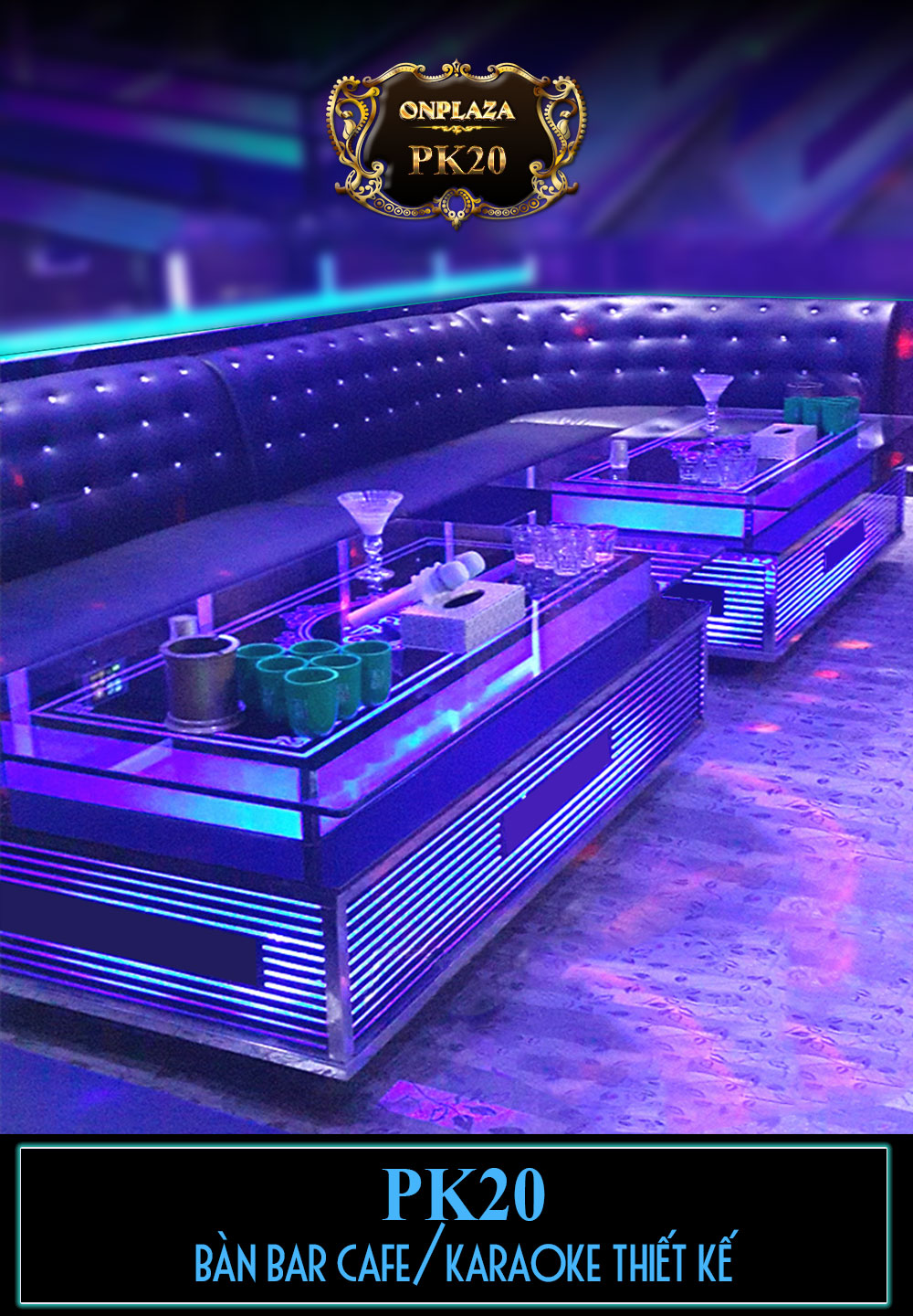 Bàn bar, cafe, karaoke thiết kế cao cấp hiện đại PK20