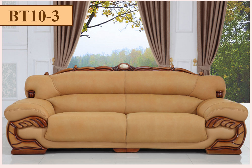 Bộ 3 ghế sofa da cao cấp cho phòng khách sang trọng BT10A