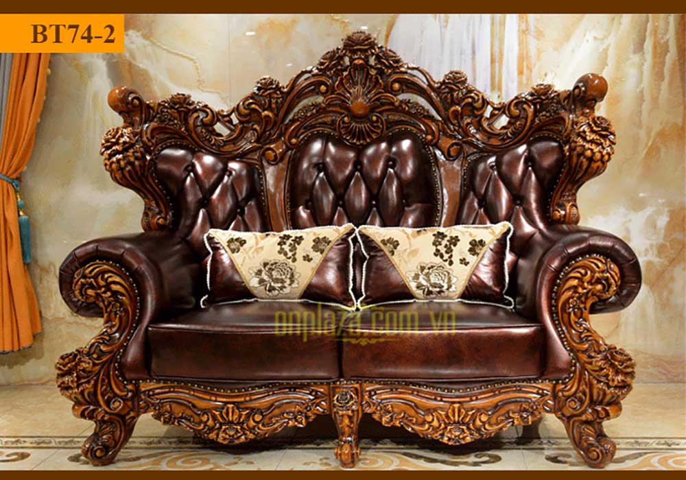Bộ bàn ghế sofa quý tộc Châu Âu cho nhà biệt thự BT74