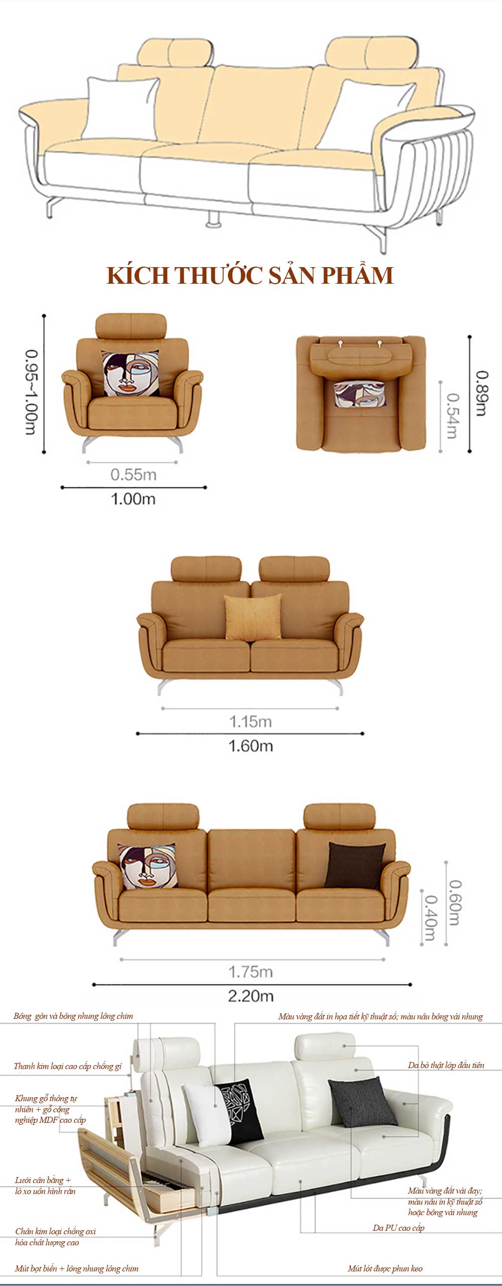 Bộ ghế sofa da cao cấp phong cách Châu Âu sang trọng mới về SF72