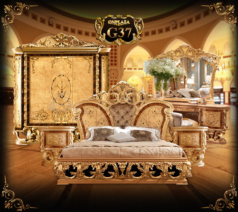 Bộ giường ngủ tân cổ điển phong cách hoàng gia sang trọng G37