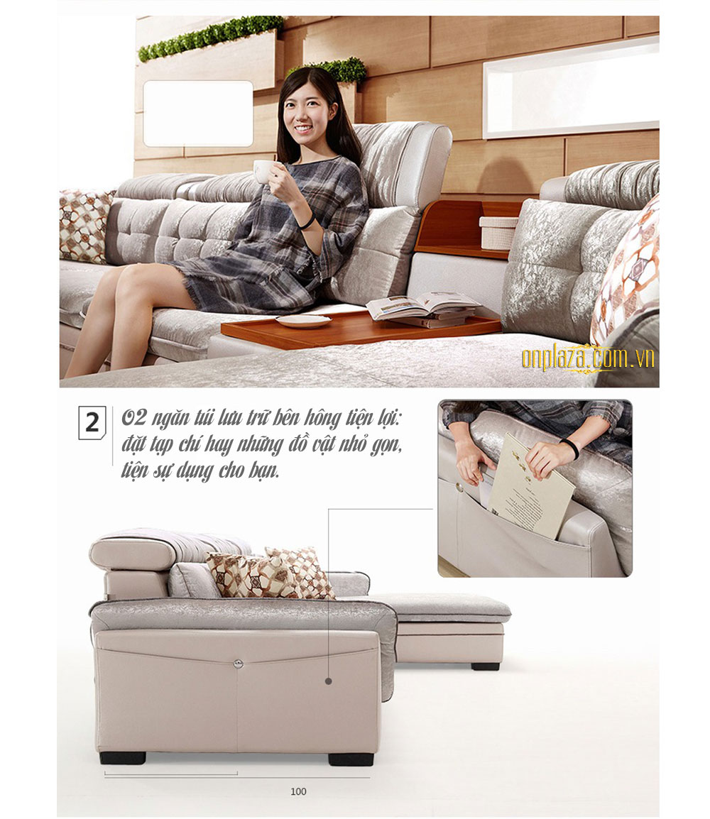 Bộ sofa phòng khách hiện đại cao cấp SF03