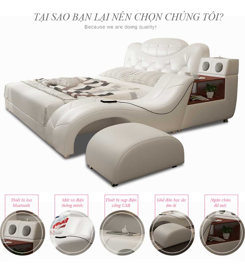 Giường ngủ đa năng  hiện đại cao cấp nhiều tiện ích G09