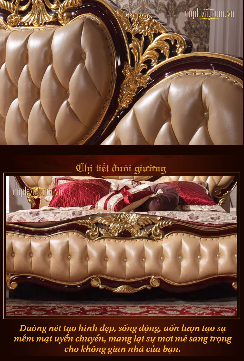 Giường ngủ cổ điển phong cách Hoàng Gia châu Âu cao cấp G11