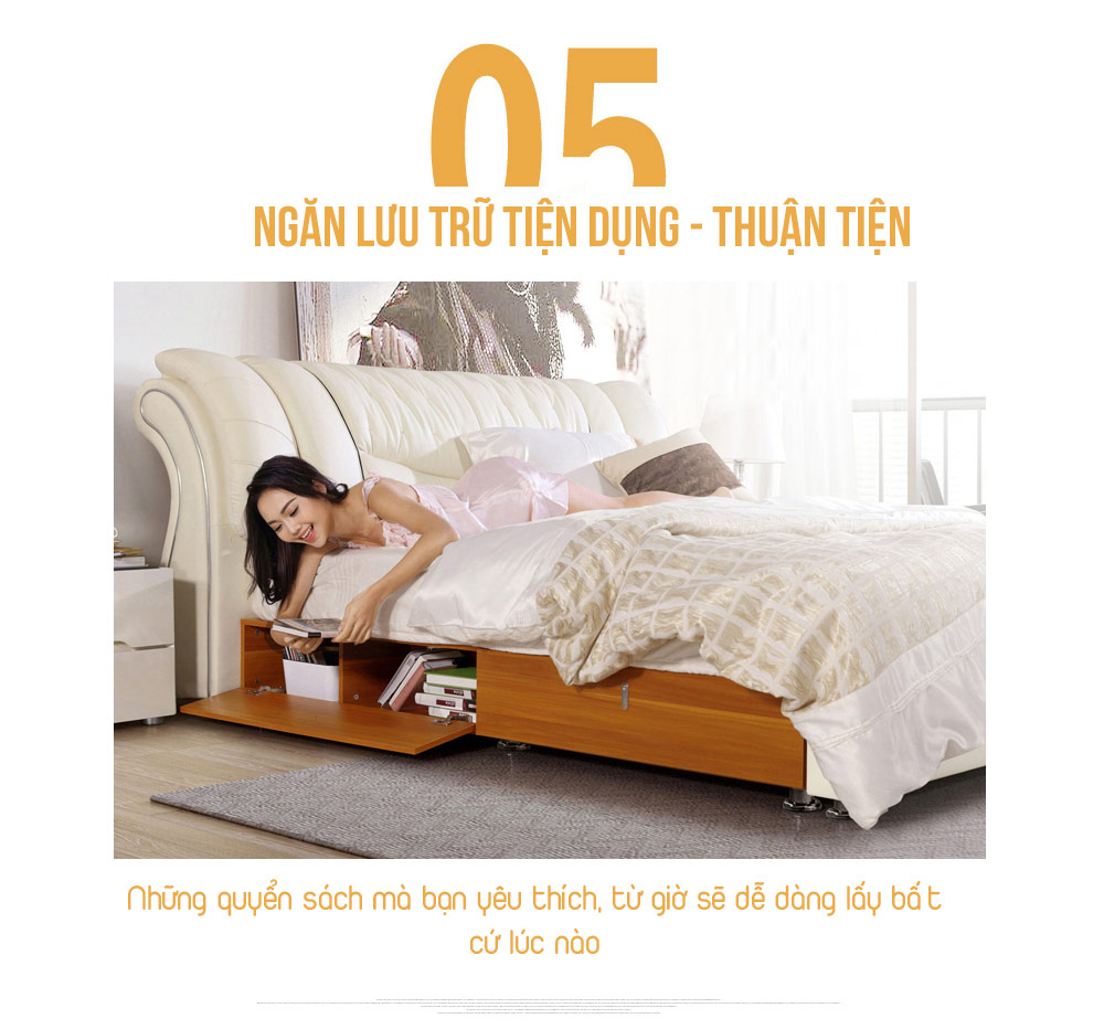 Bộ Giường ngủ hiện đại phong cách Châu Âu sang trọng G16