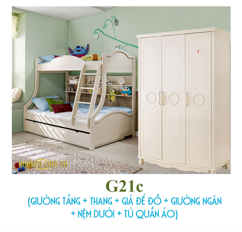Giường tầng trẻ em đa năng cao cấp G21