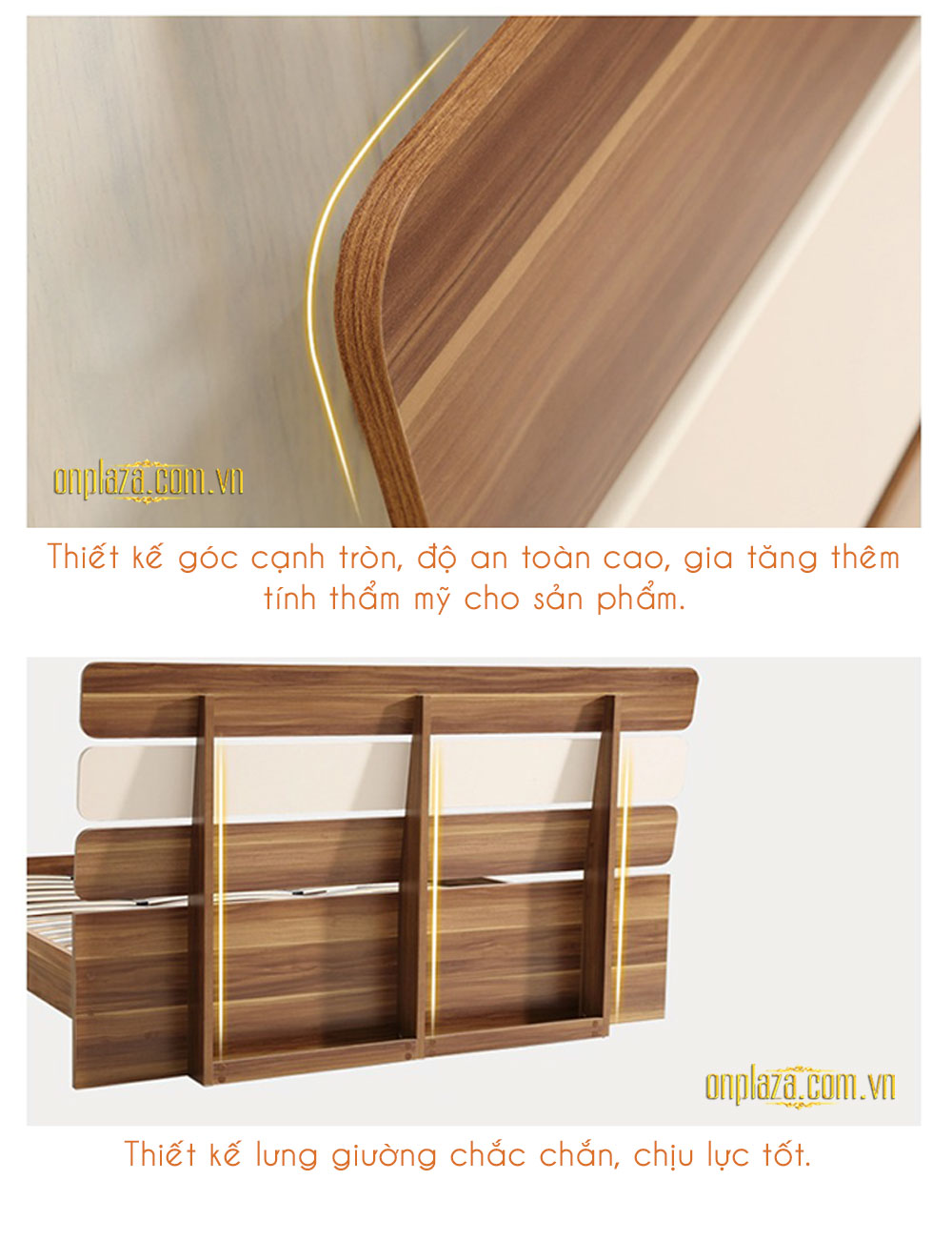 Bộ giường gỗ hiện đại + 2 Tab giường cao cấp G23