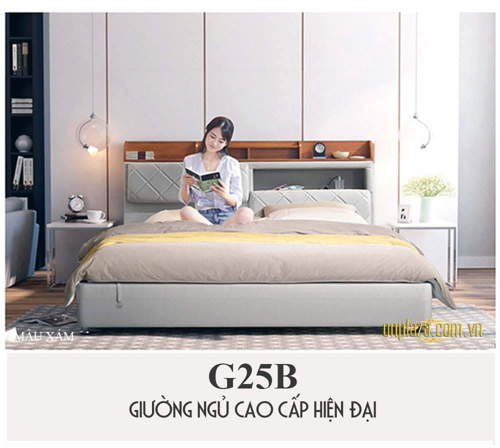Giường ngủ cao cấp phong cách châu âu hiện đại G25