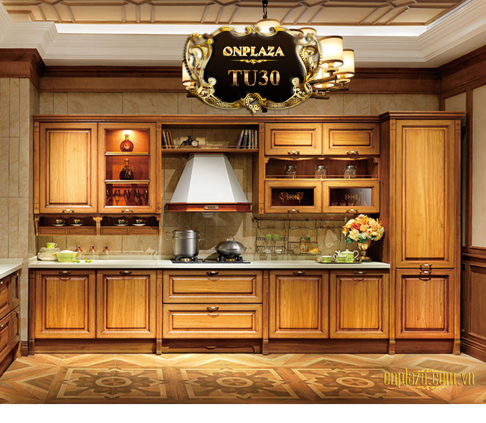 Tủ bếp thiết kế cao cấp cho phòng bếp sang trọng TU30