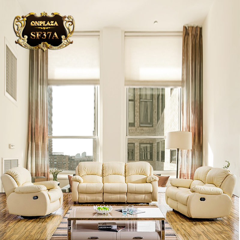 Bộ bàn ghế sofa thông minh cao cấp cho phòng khách (Màu kem) SF37A