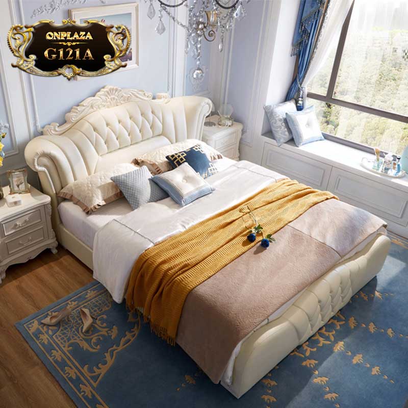 Bộ giường ngủ Nhập Khẩu phong cách Châu Âu trang nhã G121A