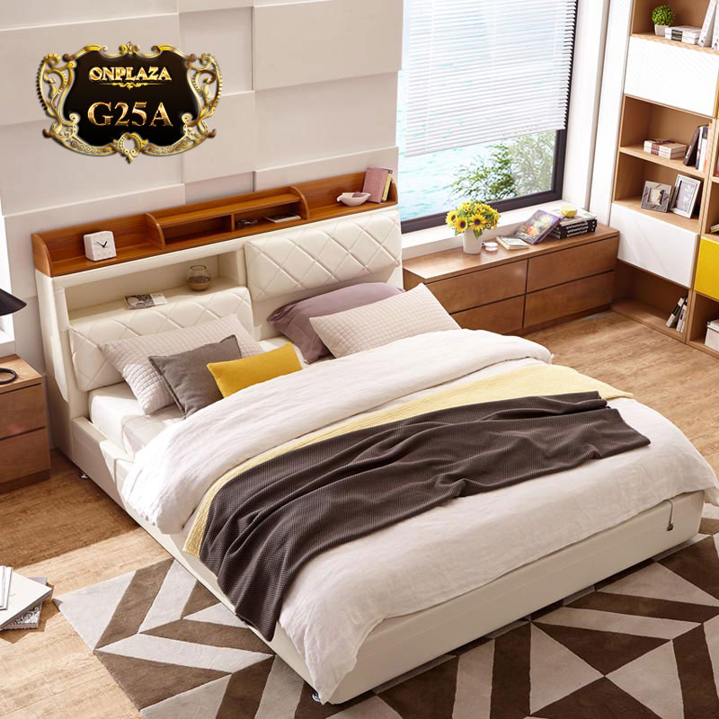 Giường ngủ cao cấp phong cách châu âu hiện đại G25 | giường gỗ cao cấp nhập khẩu | Giường gỗ đẹp tại Hà Nội