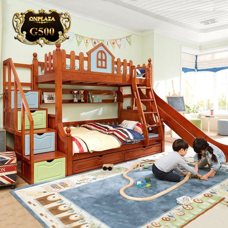 Giường ngủ gỗ 2 tầng cho bé G500
